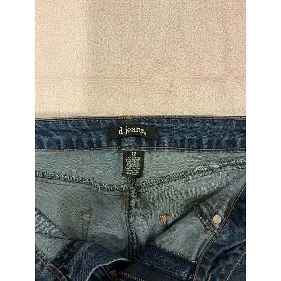 d.jeans Women’s Skinny Jeans Medium Wash Stretch Denim Size 12 - Picture 5 of 7